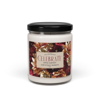 Scented Soy Candle - Celebrate Apple Harvest, Christmas Warmth