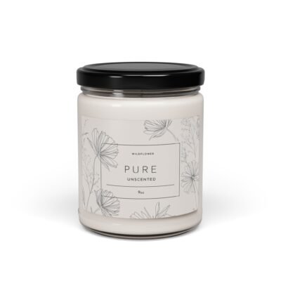 Pure Unscented Soy Candle - 9oz Natural Home Decor