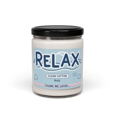 Relaxing Clean Cotton Scented Soy Candle - 9oz | Perfect Gift for Home Décor & Self-Care