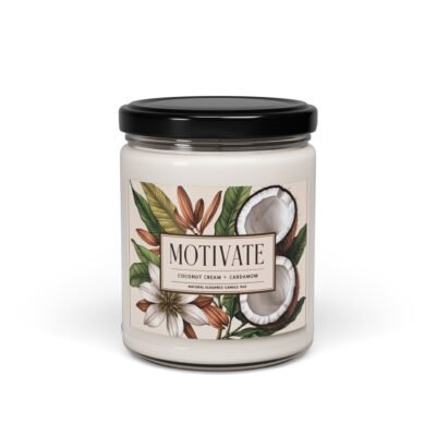 Motivate Coconut Cream & Cardamom Scented Soy Candle - 9oz