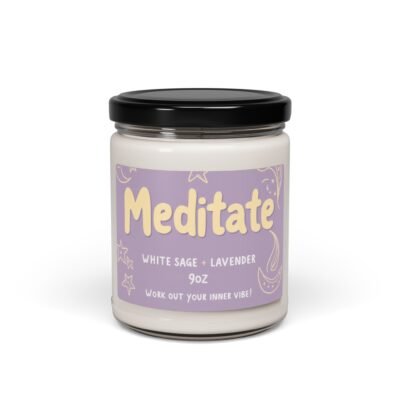 Meditate Scented Soy Candle | White Sage + Lavender | 9oz